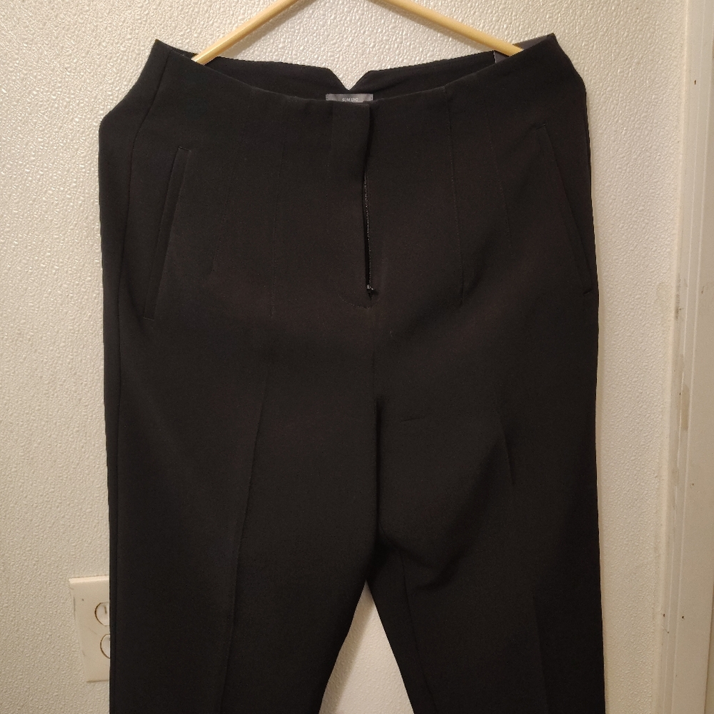 Worthington Straight Leg Slim Ankle Dress Pants Trousers Women's - Size 4  Black